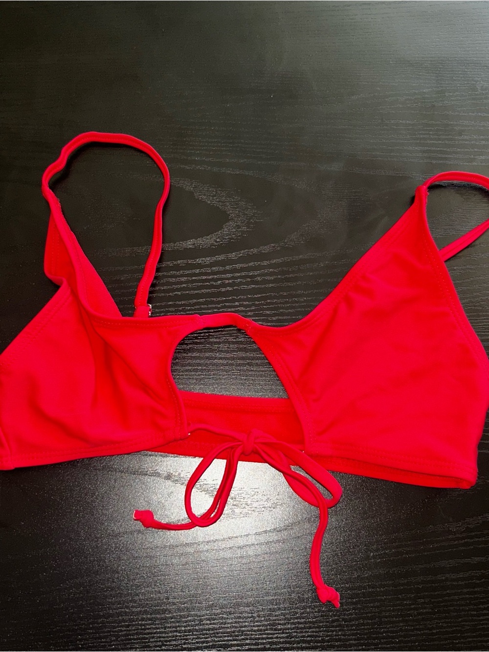 Windsor Red Tie-Front Bikini Top